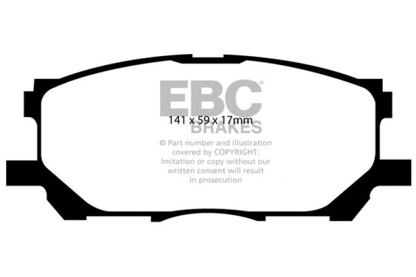 EBC 04-07 Lexus RX330 3.3 Greenstuff Front Brake Pads - Bull Strap