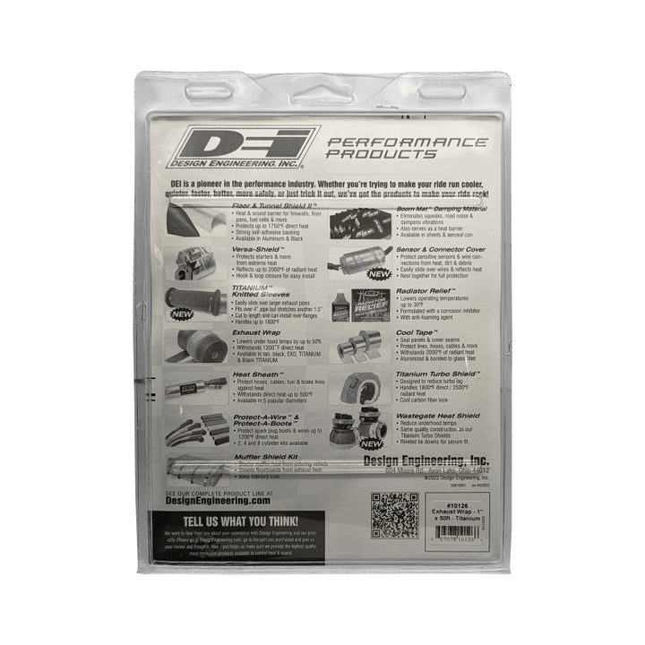 DEI Exhaust Wrap 1in x 50ft - Titanium - Bull Strap