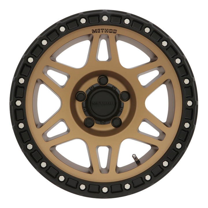 Method MR312 17x9 -12mm Offset 5x5 71.5mm CB Method Bronze/Black Street Loc Wheel - Bull Strap