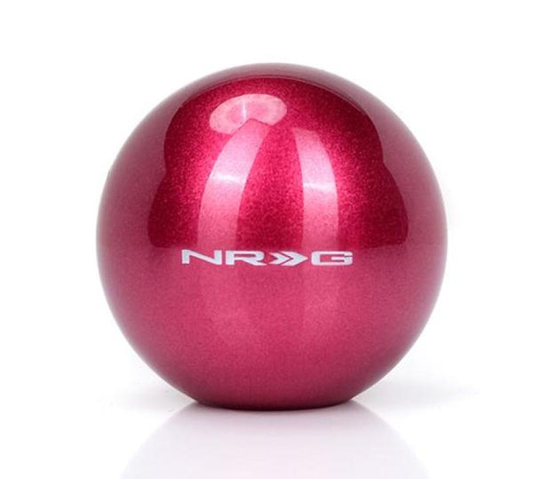 NRG Fushia Sparkly Painted Titanium Round Shifter Heavy Weight - Bull Strap