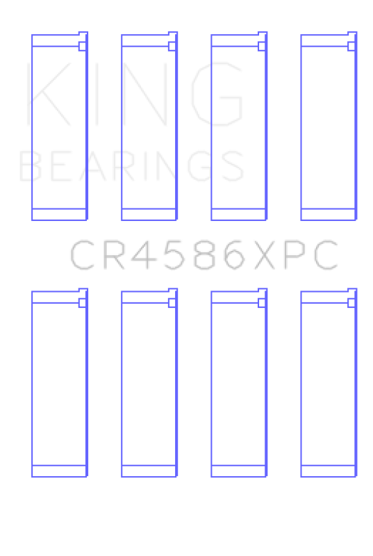 King Engine Bearings Mitsubishi 4B11T Performance Coated Rod Bearing Set - Size STDX - Bull Strap