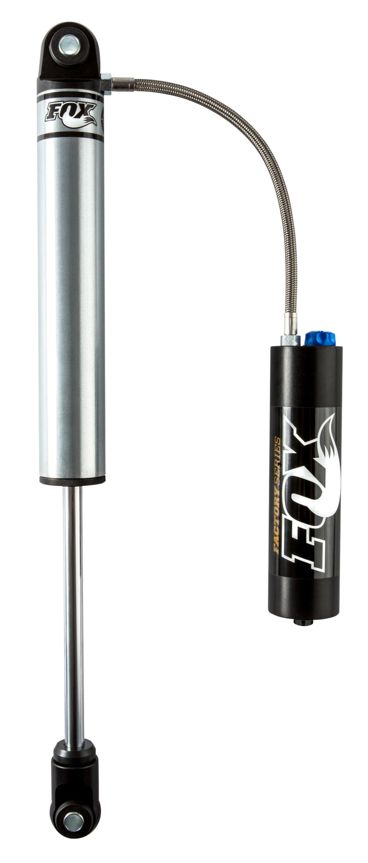 Fox 09+ Dodge 1500 4WD 2.5 Factory Series 9.8in. R/R Rear Shock Set w/DSC Adjuster / 0-1.5in. Lift - Bull Strap
