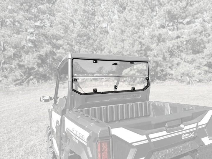 Seizmik 24+ Kawasaki Ridge Rach Rear Folding Windshield- UV - Bull Strap