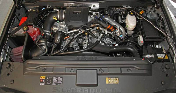 K&N 15 GMC Sierra 2500/3500HD 6.6L V8 AirCharger Performance Intake - Bull Strap