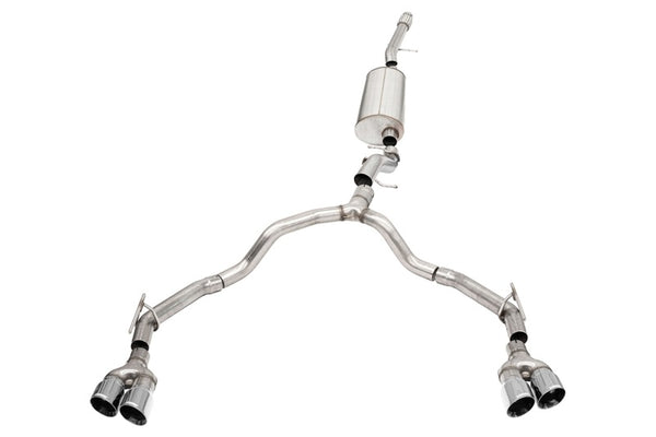 Corsa 2021-2025 Suburban/GMC Yukon XL 6.2L 4WD Dual Rear 3/2.75in Sport Cat-Back DW 4in Pol Tips - Bull Strap