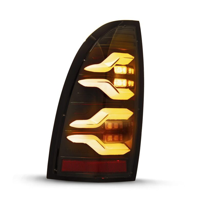 AlphaRex 05-15 Toyota Tacoma LUXX LED Taillights Blk w/Activ Light/Seq Signal - Bull Strap