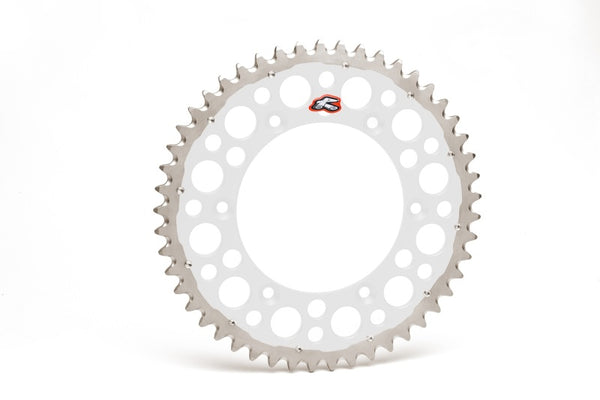 Renthal 2023 Yamaha WR 250F-450F / 01-07 WR250F Rear Twinring - Silver 520-52 Teeth - Bull Strap