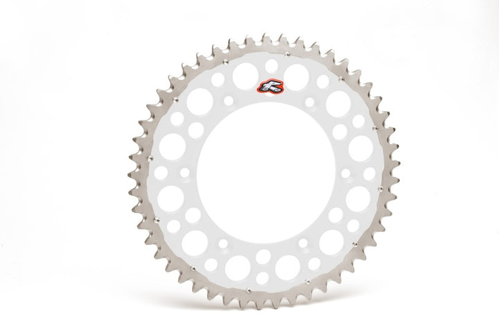 Renthal 23-24 Husqvarna FX350-450/ KTM 350 XC-F Rear Twinring - Silver 520-47P Teeth - Bull Strap