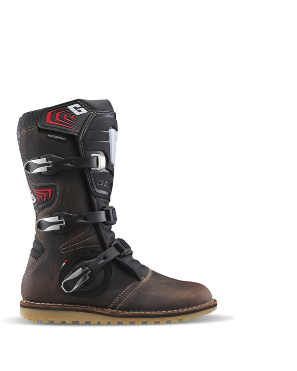 Gaerne Balance Oiled Boot Brown Size - 10 - Bull Strap