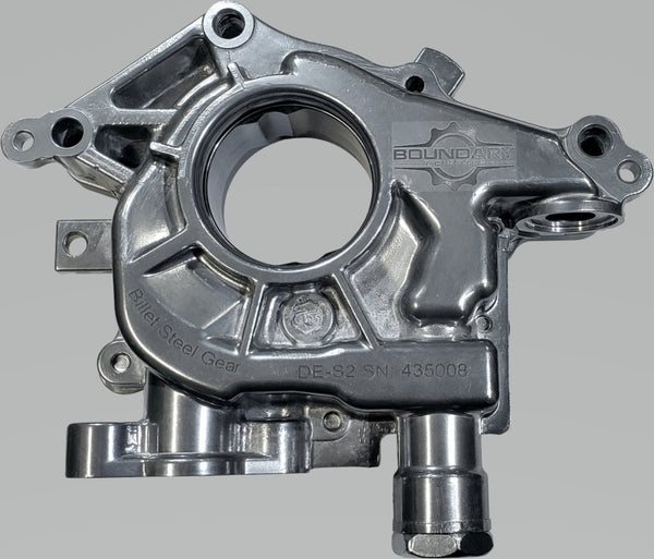 Boundary Nissan VQ 3.5L DE Oil Pump Assembly w/Billet Back Plate - Bull Strap