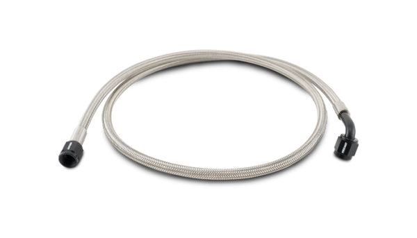 Vibrant Pre-Assembled Hose Assemblies -4AN 36in Length Hose End Style Straight/90 Degrees - Bull Strap