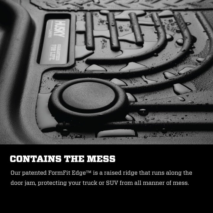 Husky Liners 2016 Nissan Maxima WeatherBeater Front and Second Row Black Floor Liners - Bull Strap