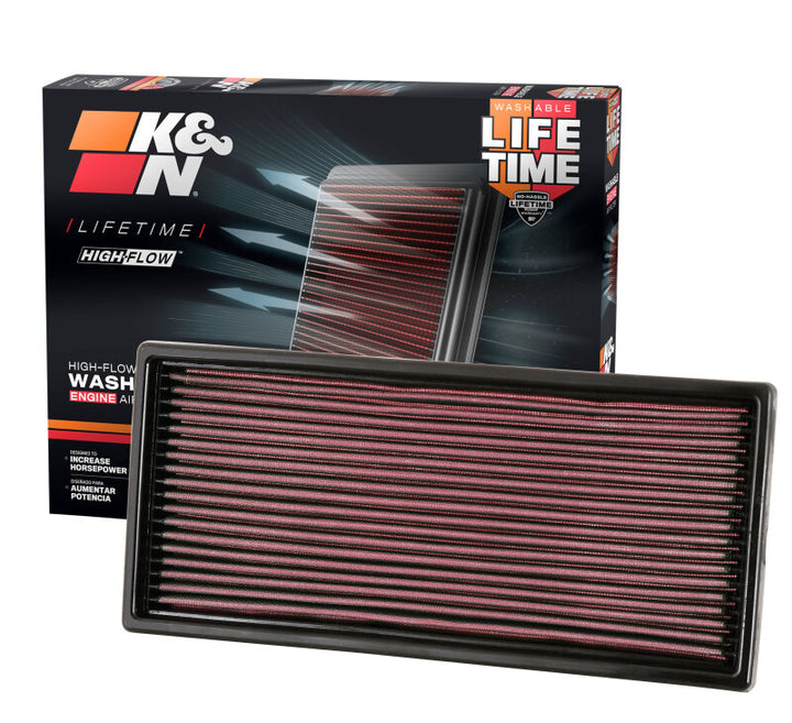 K&N 97-96 Ford 4.9L/5.0L / 87-97 5.8L/7.5L Drop In Air Filter - Bull Strap