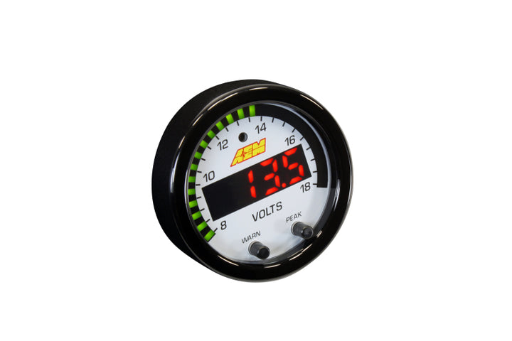 AEM X-Series 8-18V Volt Gauge - Bull Strap