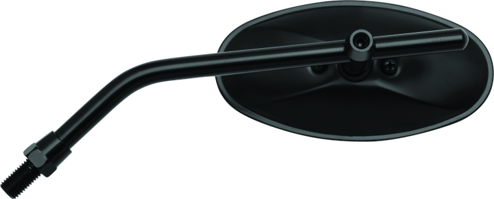 BikeMaster Adjustable Oval Mirror 10mm - Each - Black - Bull Strap