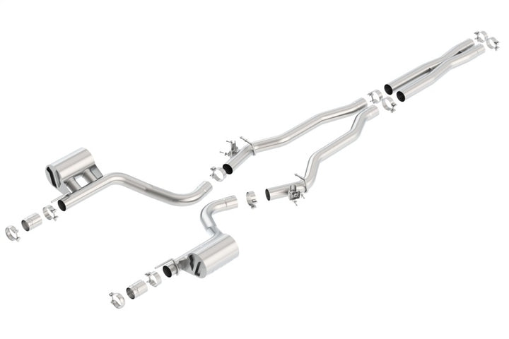 Borla 15-16 Dodge Charger Hellcat 6.2L V8 ATAK Catback Exhaust w/ Valves No Tips Factory Valance - Bull Strap