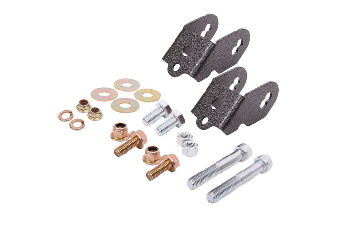 BMR Suspension 15-18 Ford Mustang S550 Rear Camber Adjustment Lockout Kit - Black Hammertone - Bull Strap