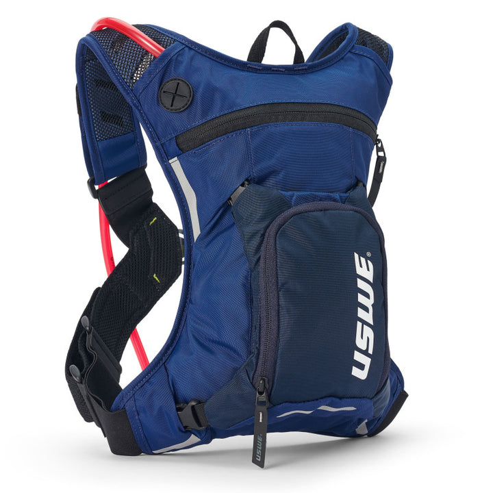 USWE Moto Hydro Hydration Pack 3L - Factory Blue - Bull Strap