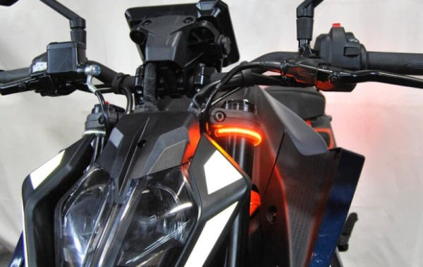 New Rage Cycles 24+ KTM 390 Duke Front Turn Signals - Bull Strap