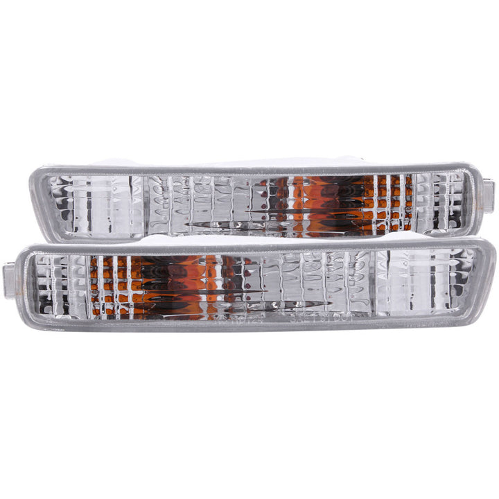 ANZO 1994-1995 Honda Accord Euro Parking Lights Chrome - Bull Strap