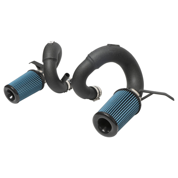Injen 18-20 Kia Stinger 3.3L Twin Turbo Wrinkle Black Short Ram Air Intake - Bull Strap