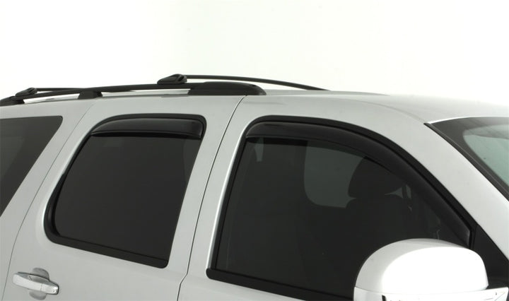AVS 07-14 Chevy Tahoe Ventvisor In-Channel Front & Rear Window Deflectors 4pc - Smoke - Bull Strap