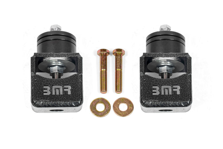 BMR Chevy SS and Pontiac G8 Motor Mount Kit (Solid Bushings) Black Hammertone - Bull Strap