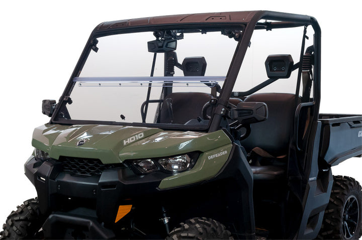 Seizmik 16-23 Can Am Defender HD5-HD10/MAX/XT/PRO Windshield Folding UV1S Poly - Bull Strap