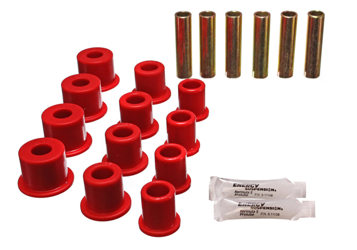 Energy Suspension Rear Spring Bushings - Red - Bull Strap