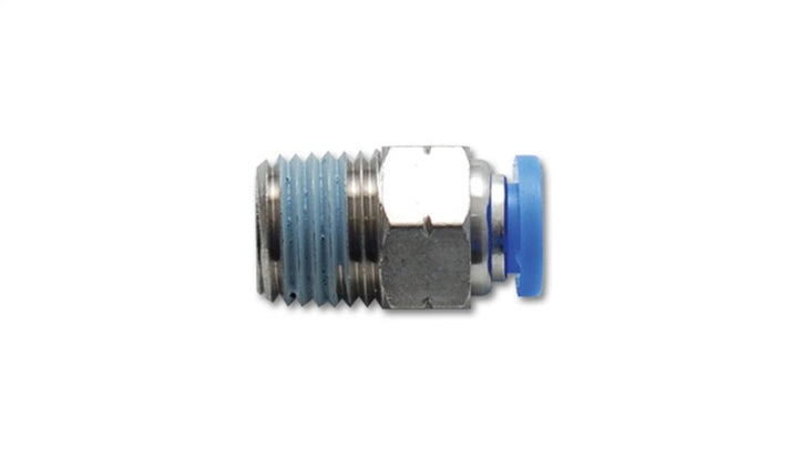 Vibrant Male Straight Pneumatic Vacuum Fitting (1/4in NPT Thread) - for 1/4in (6mm) OD tubing - Bull Strap