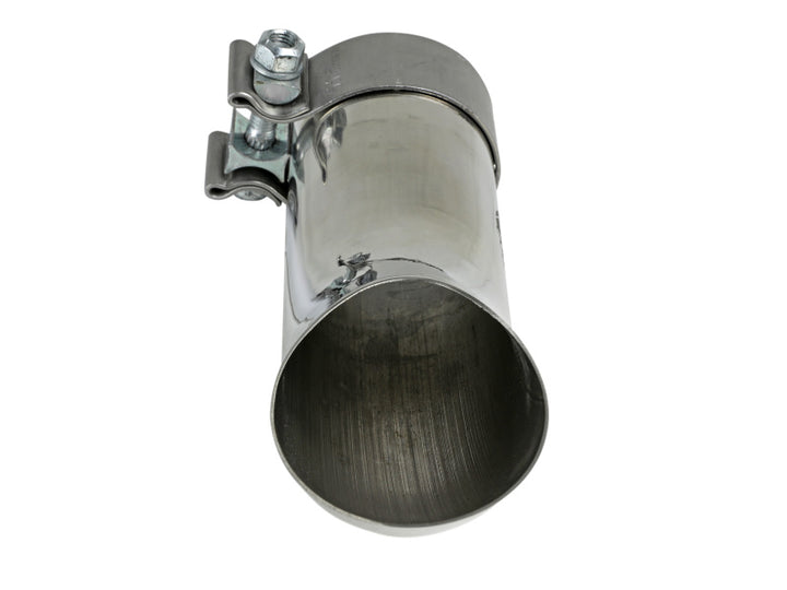 aFe MACH Force-Xp 304 Stainless Steel Clamp-on 2.5in Exhaust Tip - Polished - Bull Strap