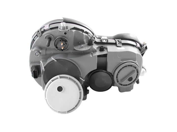 ANZO 1999-2002 Mercedes Benz E Class W210 Projector Headlights Chrome - Bull Strap