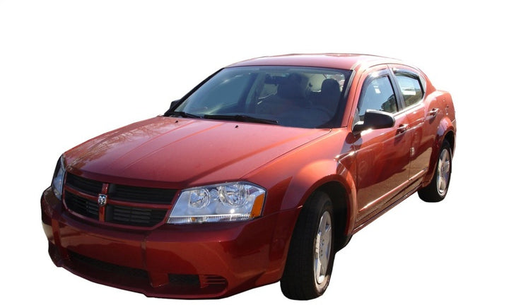 AVS 12-17 Buick Verano Ventvisor In-Channel Front & Rear Window Deflectors 4pc - Smoke - Bull Strap