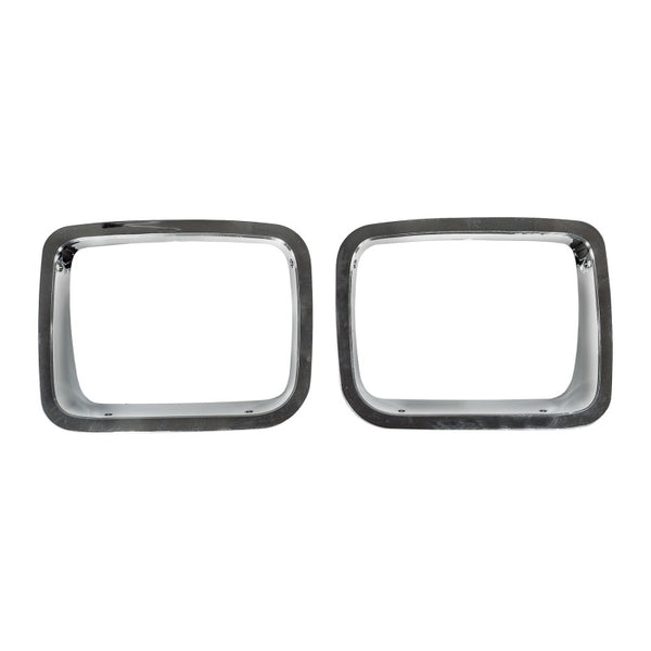 Omix Headlight Bezel Chrome 87-95 Jeep Wrangler YJ - Bull Strap