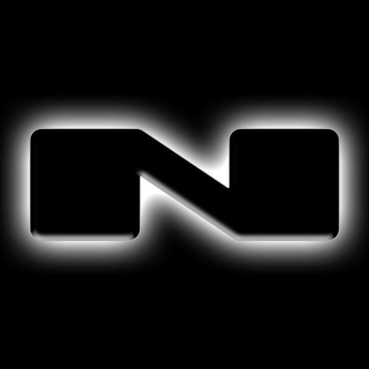 ORACLE Lighting Universal Illuminated LED Letter Badges - Matte Blk Surface Finish - N - Bull Strap