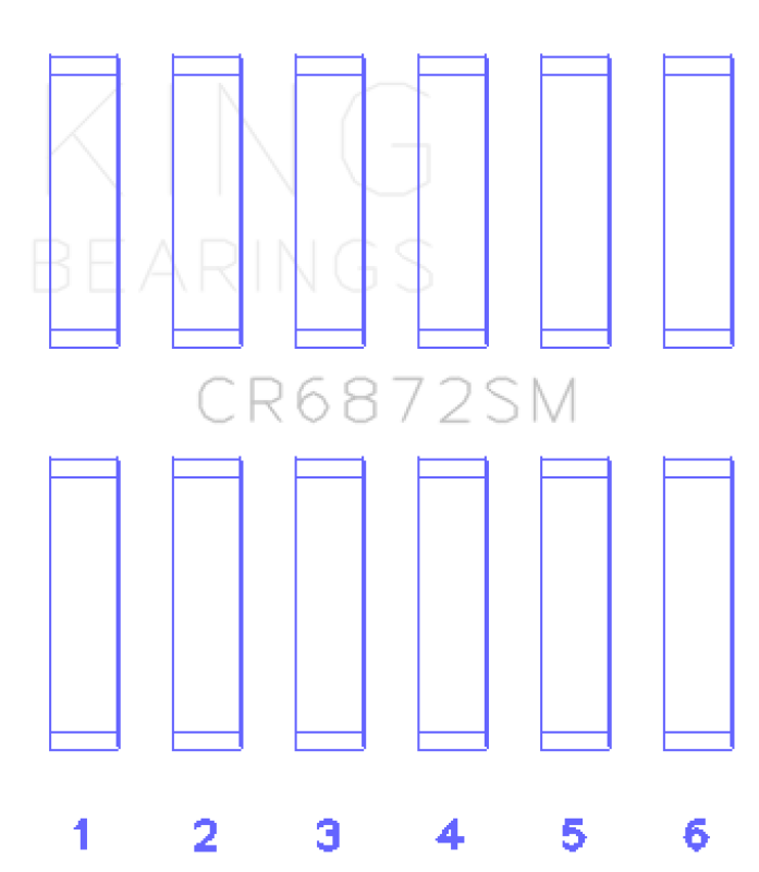 King Engine Bearings Toyota 1GR-FE Connecting Rod Bearing Set - Size STD - Bull Strap
