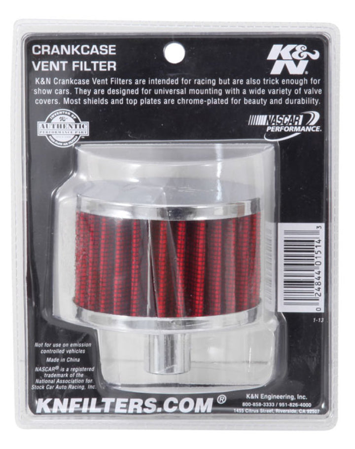 K&N Filter 3/4in Vent 3in Diameter 2in Height - Bull Strap