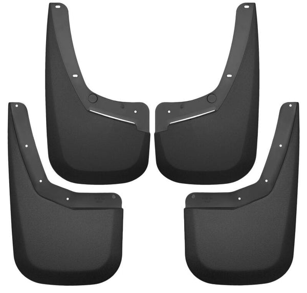 Husky Liners 07-13 Chevy Silverado 1500 LT / 07-14 Silverado 2500HD Front & Rear Mud Guards - Black - Bull Strap