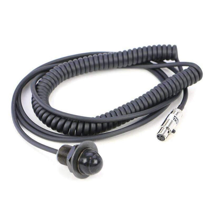 Rugged Radios Hole Mount Steering Wheel Push to Talk Cable (PTT) with Coil Cord for Intercoms - Bull Strap