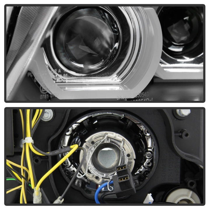 Spyder 09-12 BMW E90 3-Series 4DR Projector Headlights Halogen - LED - Black - PRO-YD-BMWE9009-BK - Bull Strap