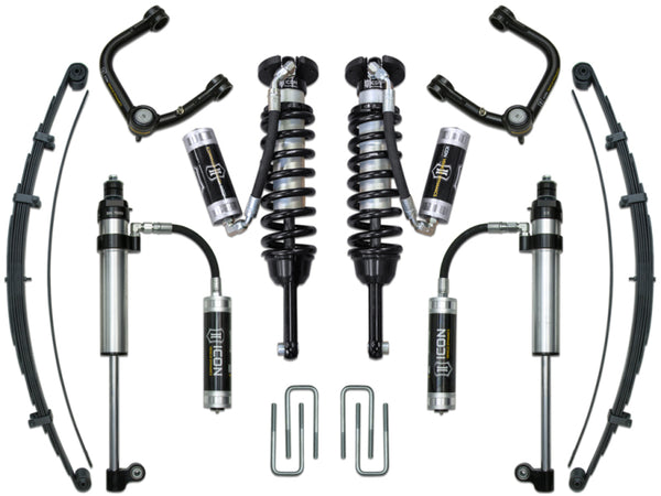 ICON 05-15 Toyota Tacoma 0-3.5in/16-17 Toyota Tacoma 0-2.75in Stg 8 Suspension System w/Tubular Uca - Bull Strap