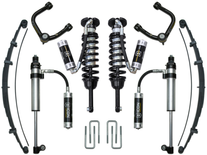 ICON 05-15 Toyota Tacoma 0-3.5in/16-17 Toyota Tacoma 0-2.75in Stg 8 Suspension System w/Tubular Uca - Bull Strap