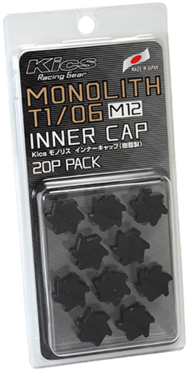 Project Kics M12 Monolith Cap - Black (Only Works For M12 Monolith Lugs) - 20 Pcs - Bull Strap
