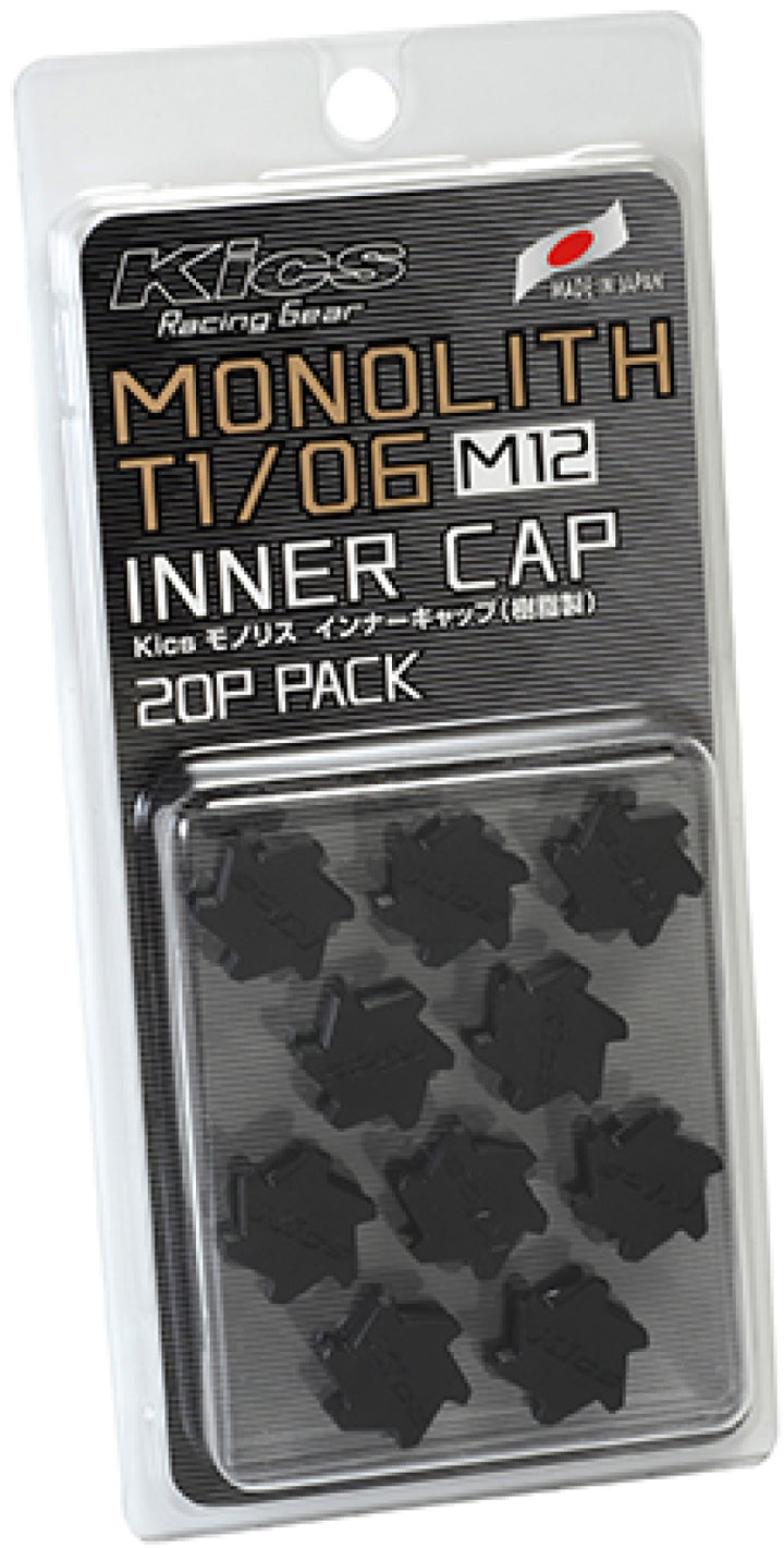 Project Kics M12 Monolith Cap - Black (Only Works For M12 Monolith Lugs) - 20 Pcs - Bull Strap
