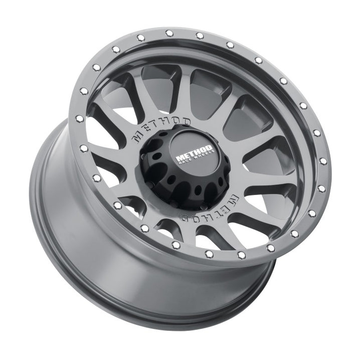 Method MR605 NV 20x10 -24mm Offset 8x170 124.9mm CB Gloss Titanium Wheel - Bull Strap