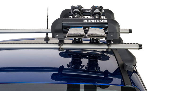 Rhino-Rack Universal Ski Carrier - Fits 2 Pairs of Skis - Black - Bull Strap