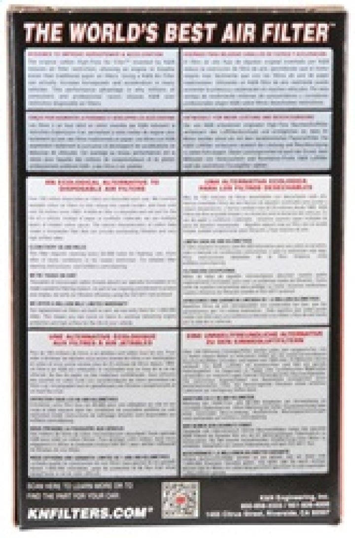 K&N Filter Universal Rubber Filter 1-11/16in FLG / 3in OD / 5in Height - Bull Strap