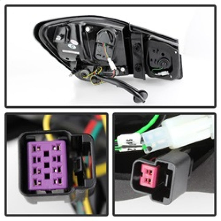Spyder Chevy Cruze 2011-2014 Light Bar LED Tail Lights Black ALT-YD-CCRZ11-LBLED-BK - Bull Strap
