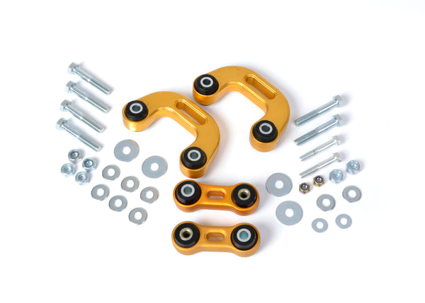 Whiteline 93-00 & 03-07 Subaru Impreza Non-Turbo Front&Rear Sway bar link conv kit - extra h/d alloy - Bull Strap