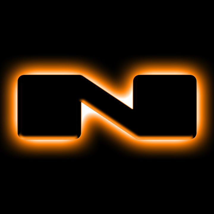 ORACLE Lighting Universal Illuminated LED Letter Badges - Matte Blk Surface Finish - N - Bull Strap